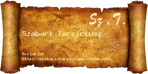 Szabari Tarziciusz névjegykártya